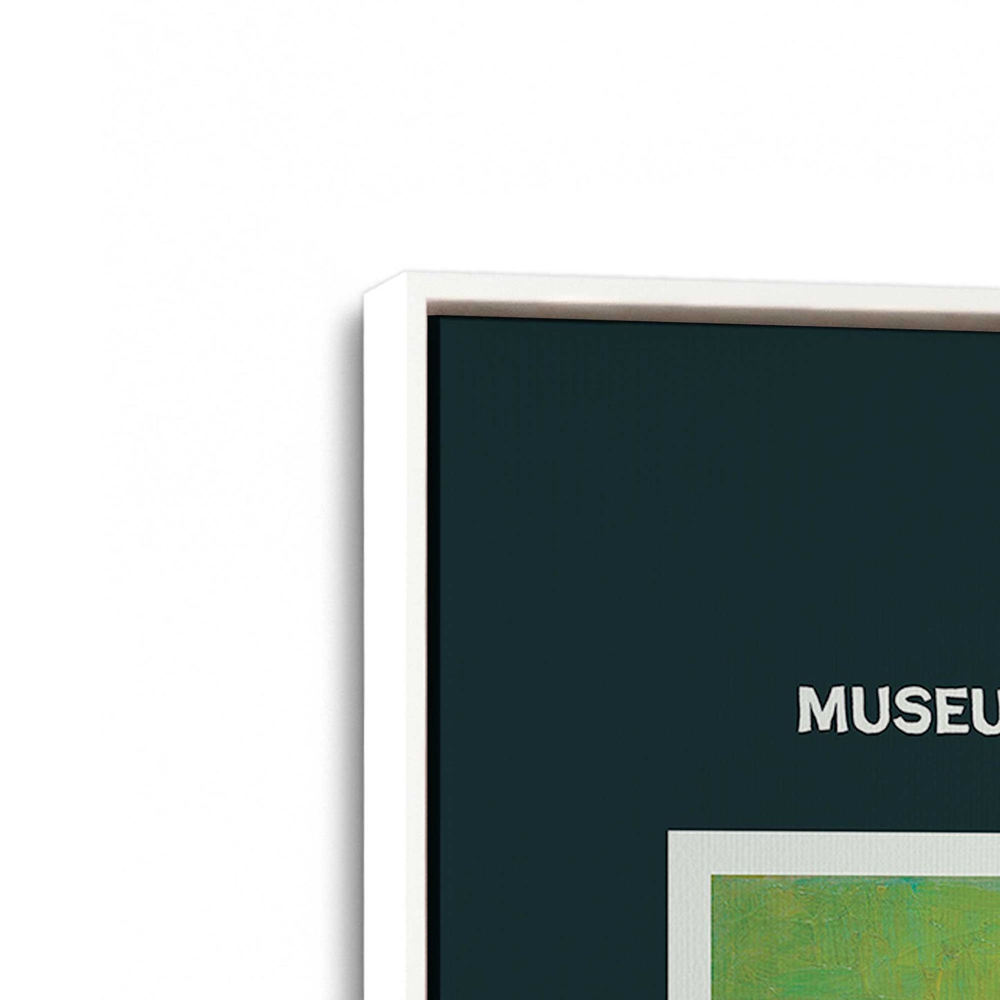 [Color:Opaque White], Picture of art in a White frame at an angle