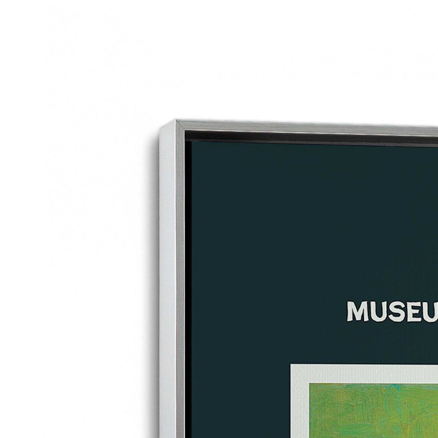 [Color:Polished Chrome], Picture of art in a Polished Chrome frame at an angle