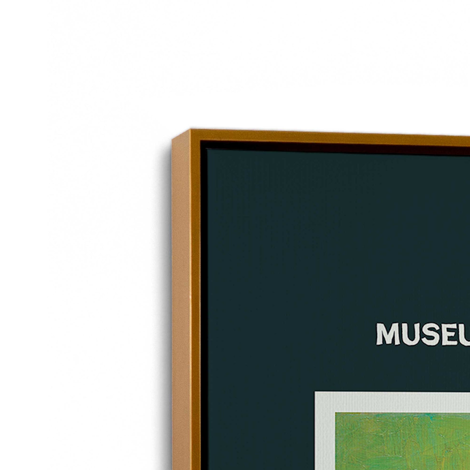 [Color:Polished Gold], Picture of art in a Polished Gold frame at an angle