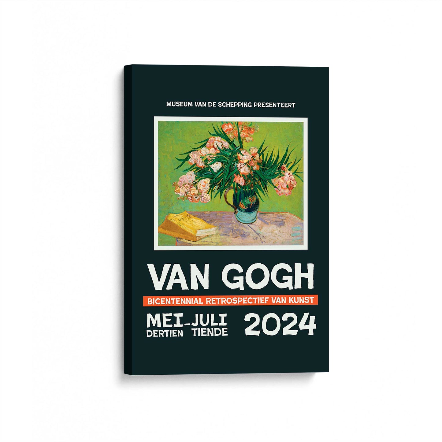 [Color:Stretched Canvas], Picture of art at an angle