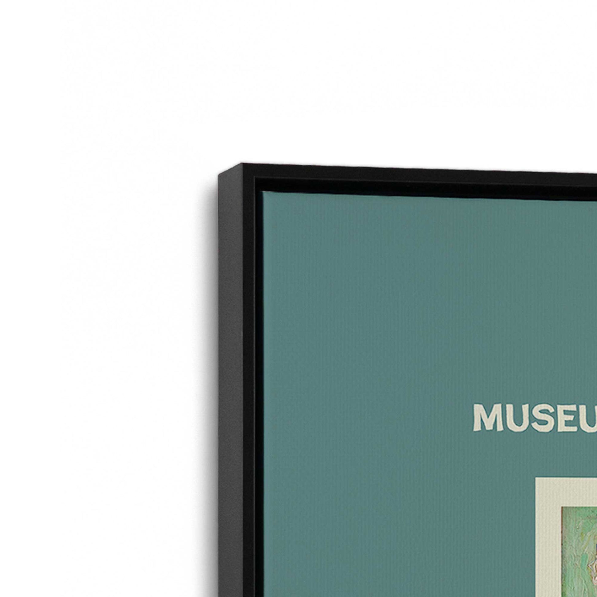 [Color:Satin Black], Picture of art in a Satin Black frame at an angle