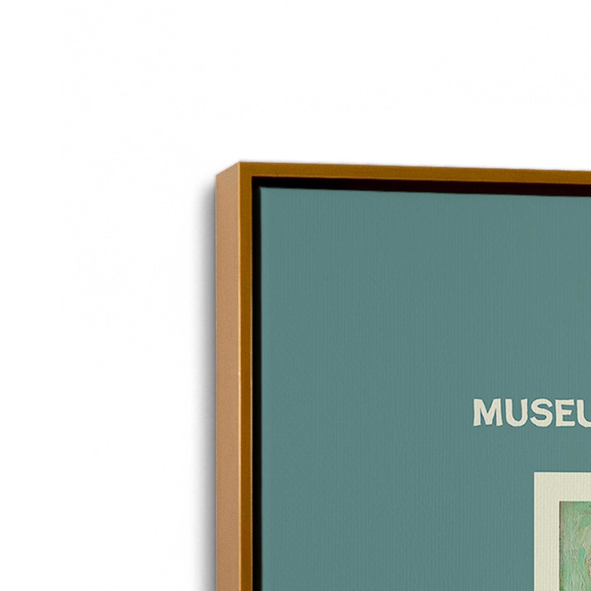 [Color:Polished Gold], Picture of art in a Polished Gold frame at an angle