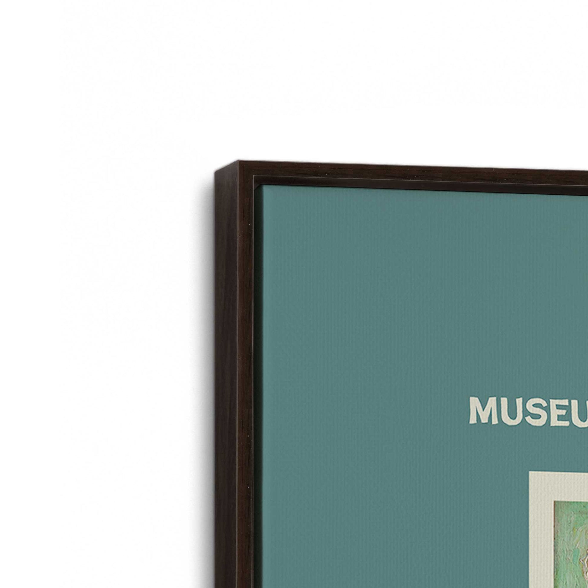 [Color:Espresso], Picture of art in a Espresso frame at an angle