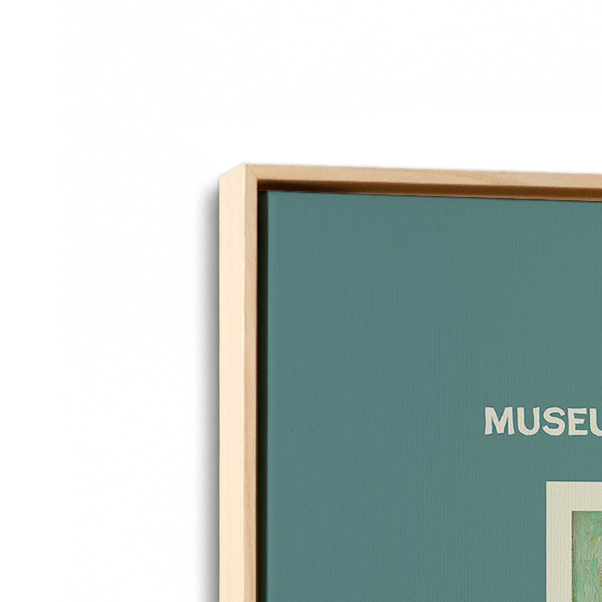 [Color:American Maple], Picture of art in a American Maple frame at an angle