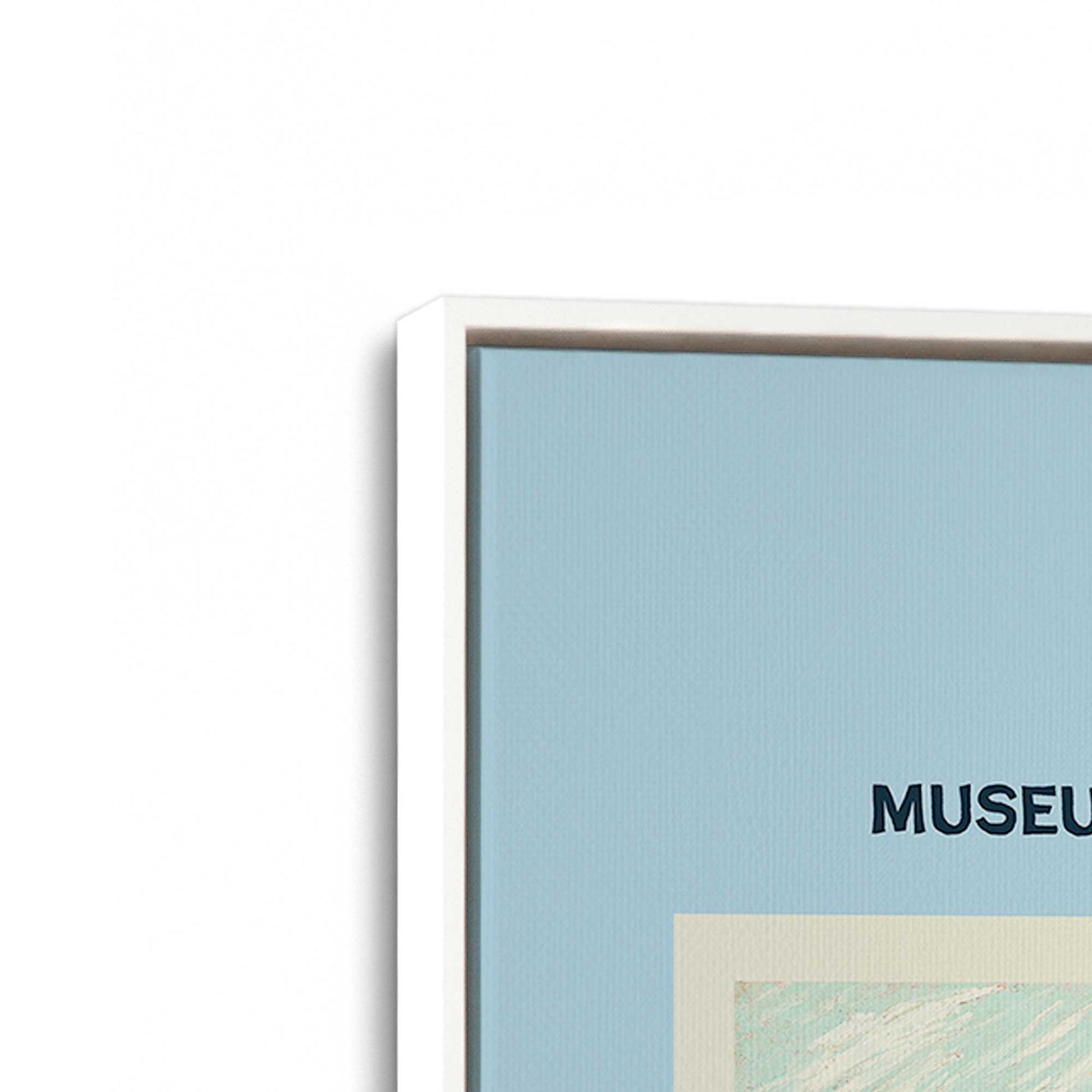 [Color:Opaque White], Picture of art in a White frame at an angle