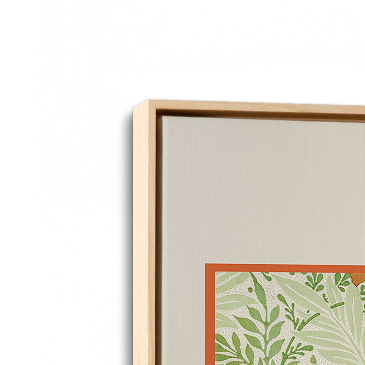[Color:American Maple], Picture of art in a American Maple frame at an angle