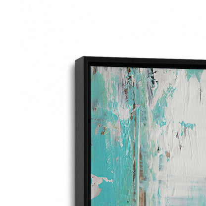 [Color:Satin Black], Picture of art in a Satin Black frame at an angle