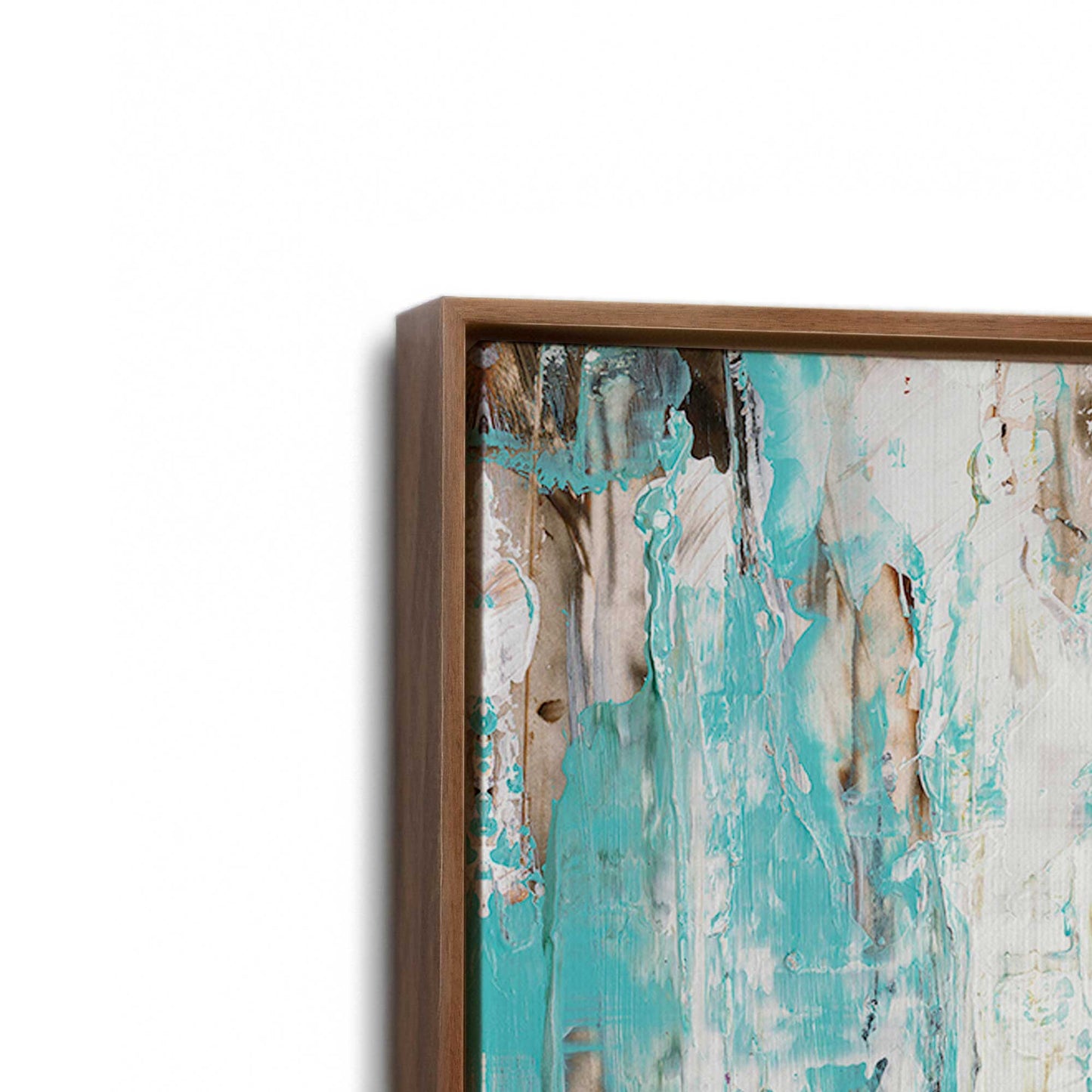 [Color:Walnut], Picture of art in a Walnut frame at an angle