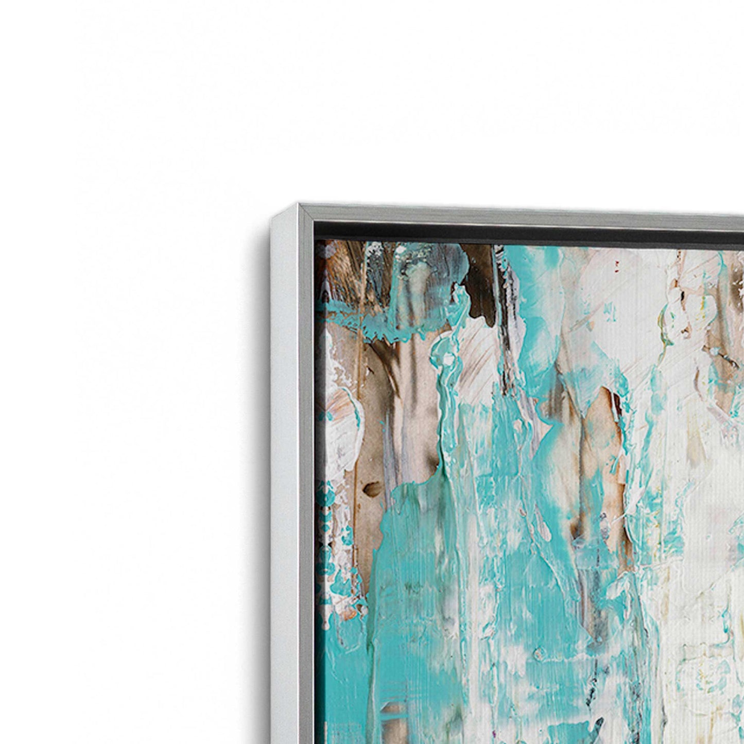 [Color:Polished Chrome], Picture of art in a Polished Chrome frame at an angle