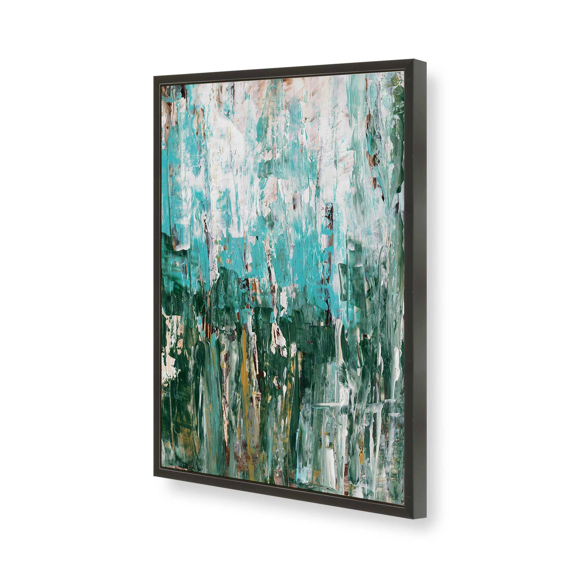 [Color:Satin Black], Picture of art in a Satin Black frame of the corner