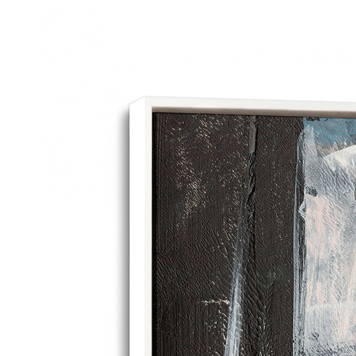 [Color:Opaque White], Picture of art in a White frame at an angle