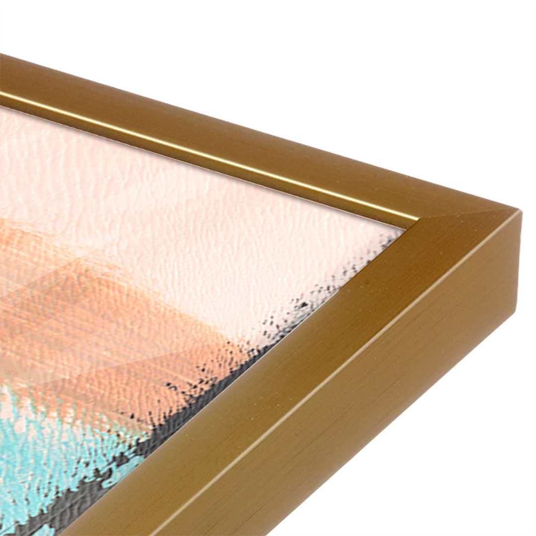 [Color:Polished Gold], Picture of art in a Polished Gold frame at an angle