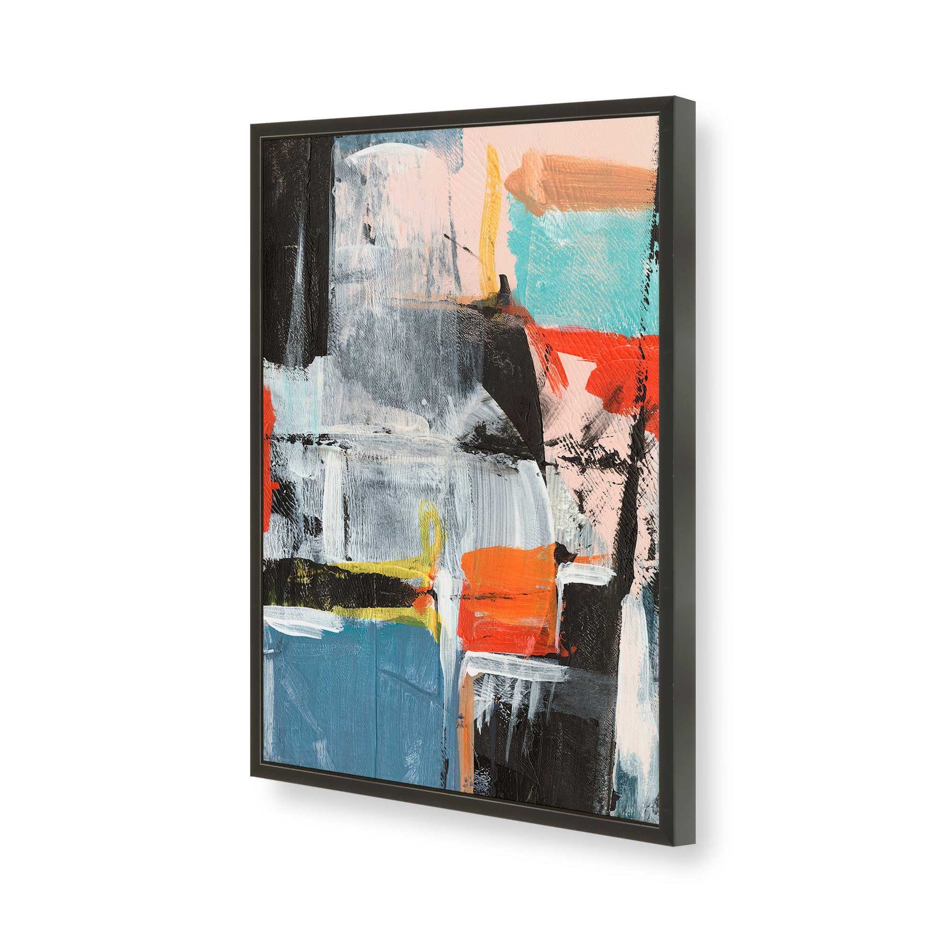 [Color:Satin Black], Picture of art in a Satin Black frame of the corner