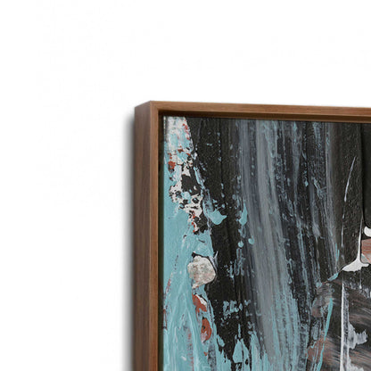 [Color:Walnut], Picture of art in a Walnut frame at an angle