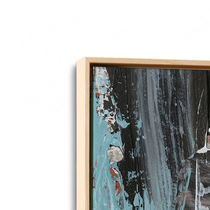 [Color:American Maple], Picture of art in a American Maple frame at an angle