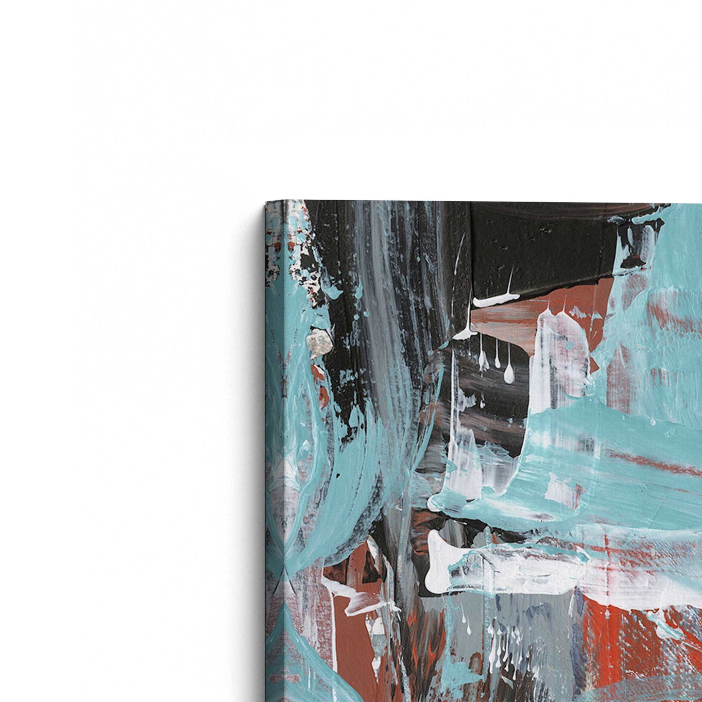 [Color:Stretched Canvas], Picture of the corner of the art