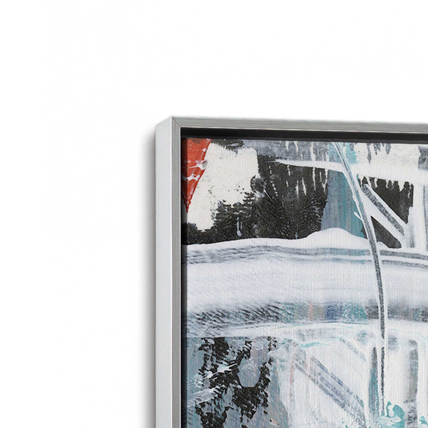 [Color:Polished Chrome], Picture of art in a Polished Chrome frame at an angle