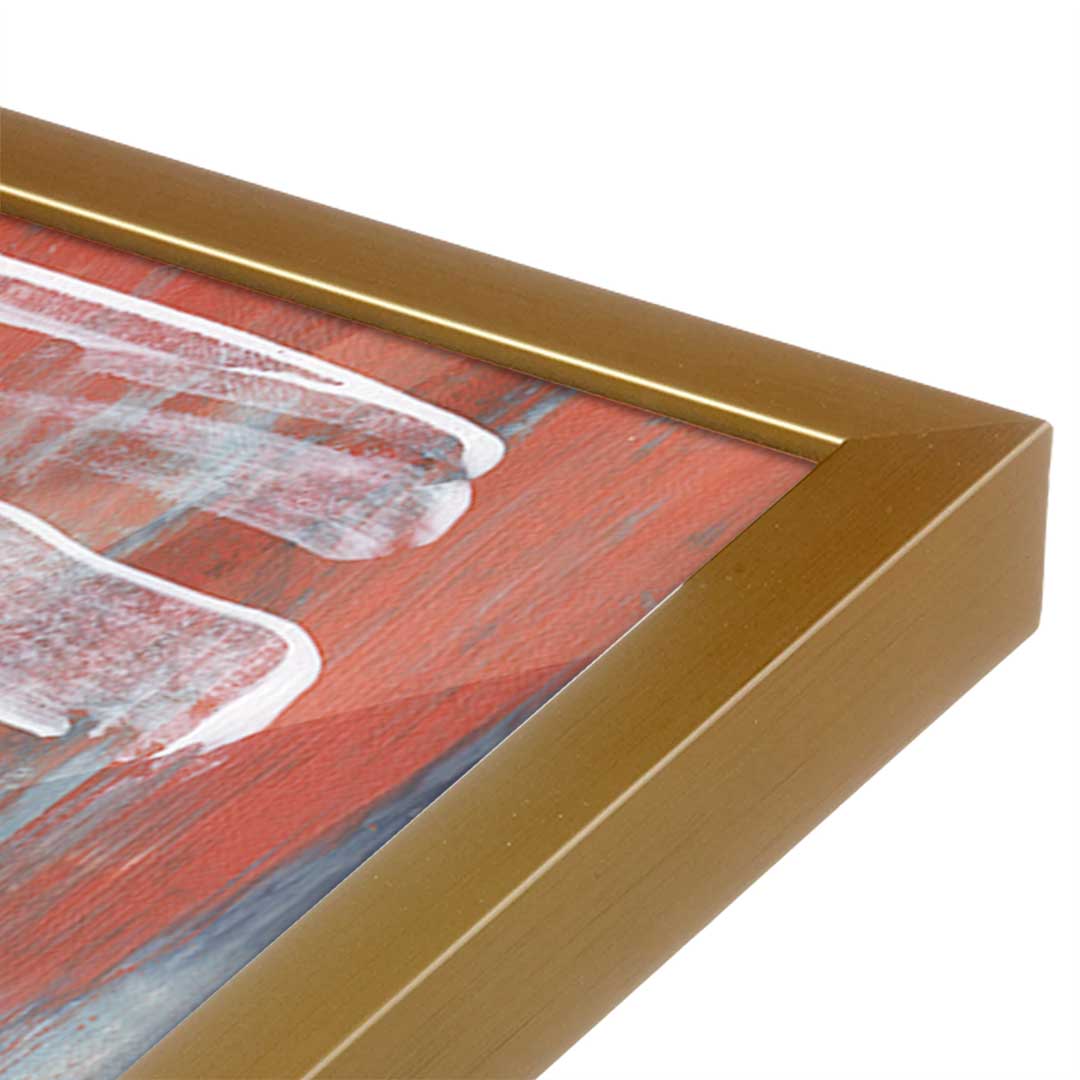 [Color:Polished Gold], Picture of art in a Polished Gold frame at an angle