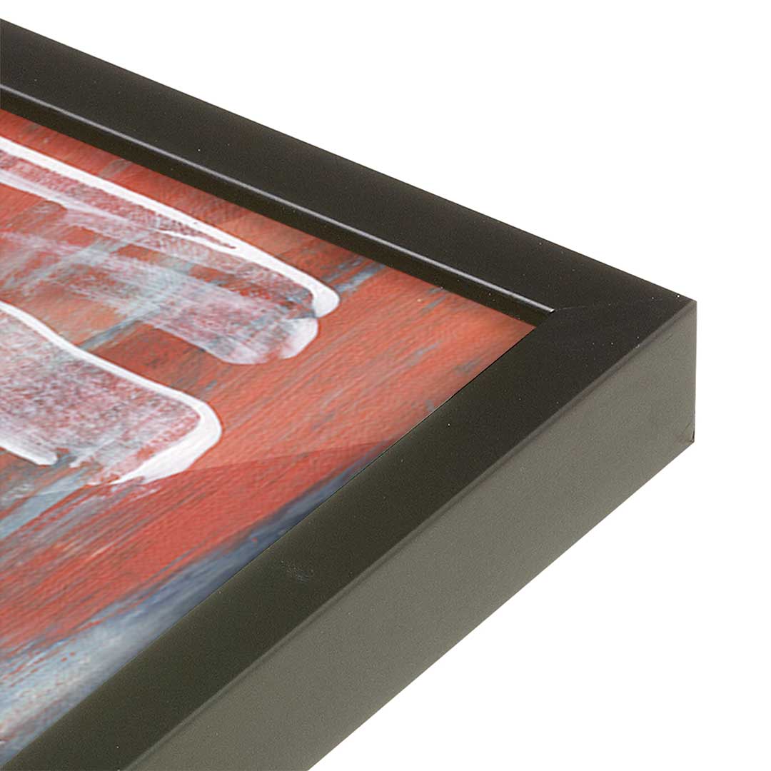 [Color:Satin Black], Picture of art in a Satin Black frame at an angle