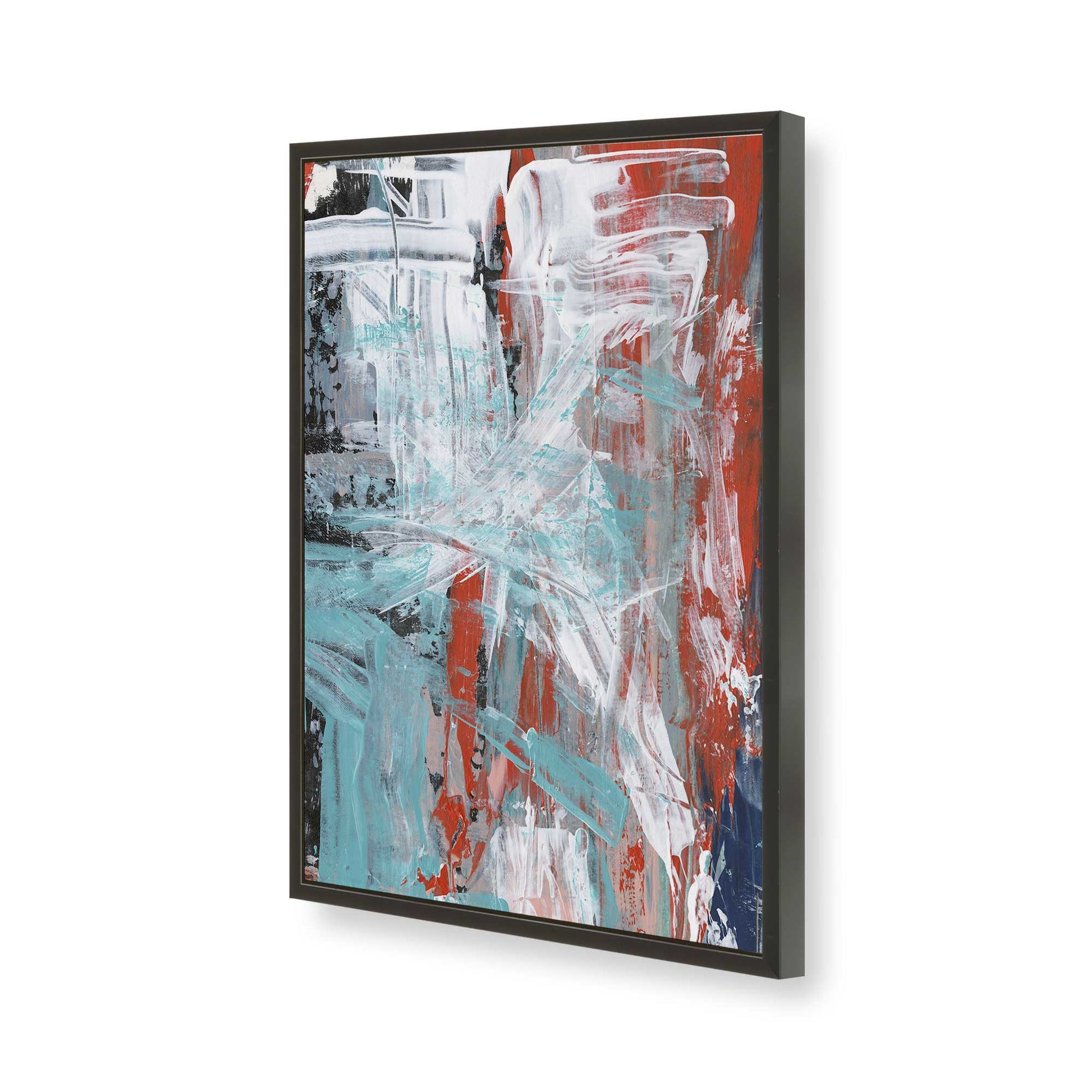 [Color:Satin Black], Picture of art in a Satin Black frame of the corner