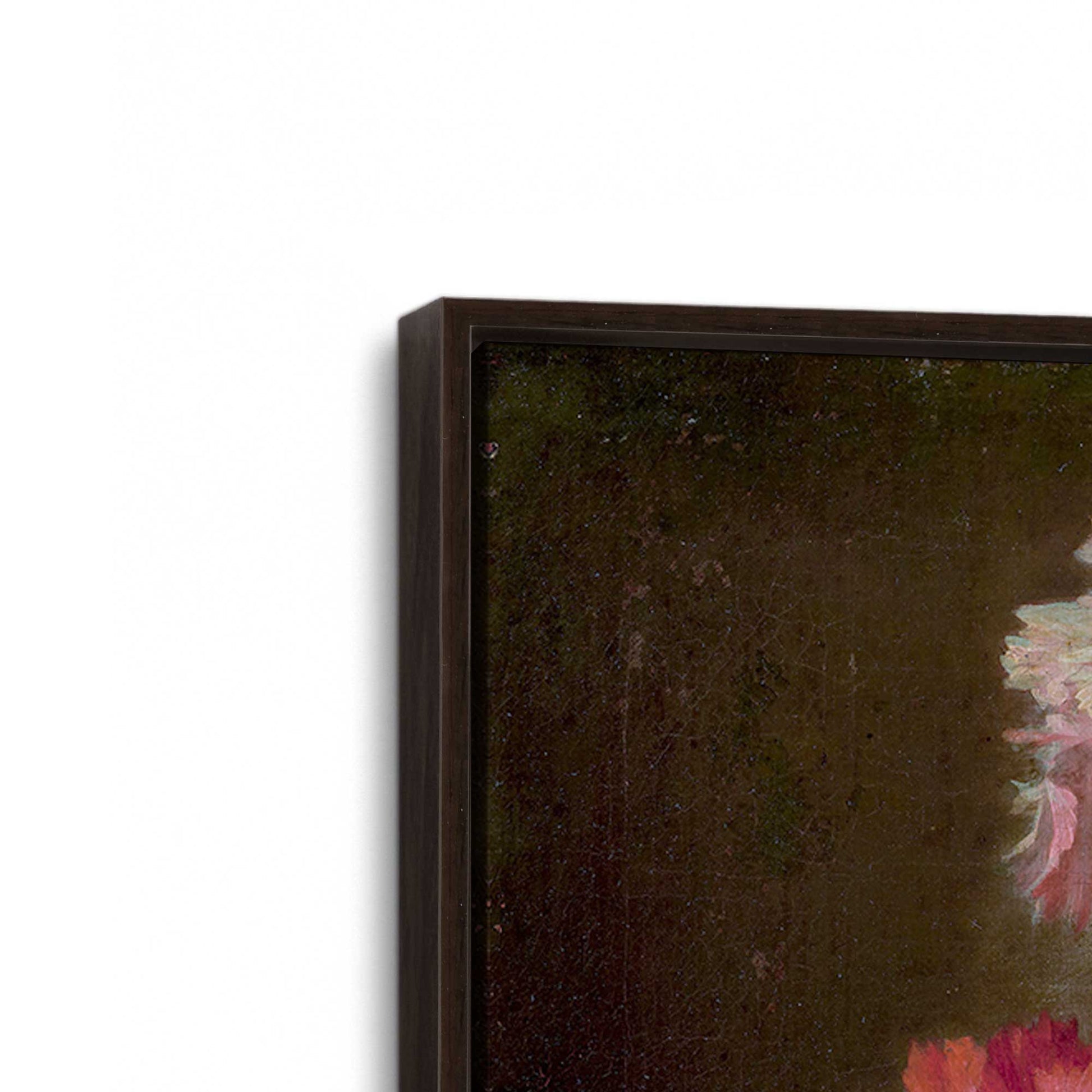 [Color:Espresso], Picture of art in a Espresso frame at an angle