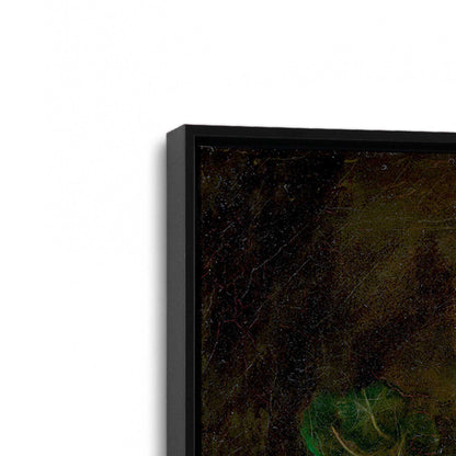 [Color:Satin Black], Picture of art in a Satin Black frame at an angle