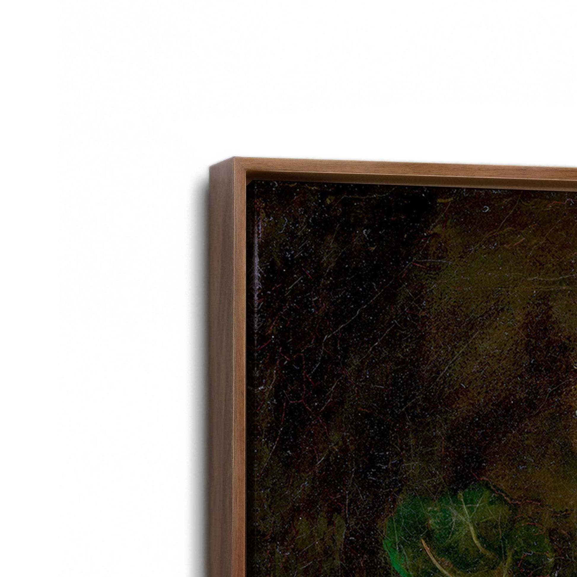 [Color:Walnut], Picture of art in a Walnut frame at an angle