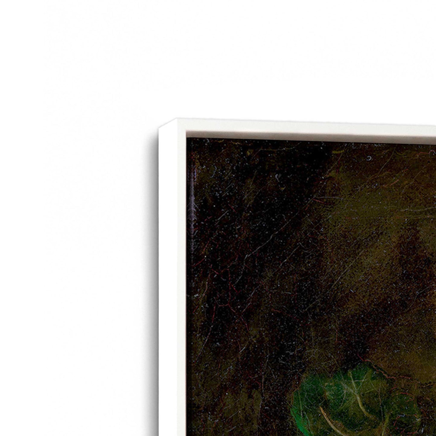 [Color:Opaque White], Picture of art in a White frame at an angle