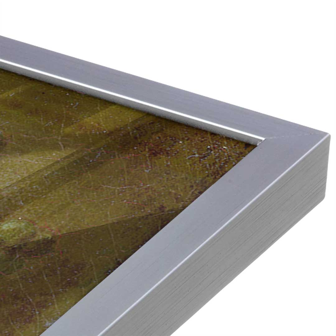 [Color:Polished Chrome], Picture of art in a Polished Chrome frame at an angle