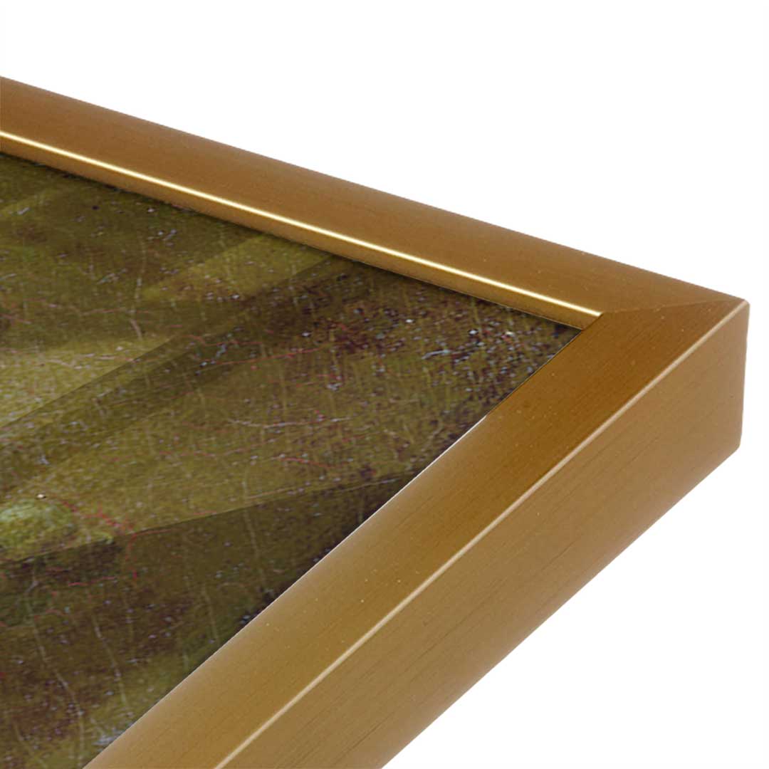 [Color:Polished Gold], Picture of art in a Polished Gold frame at an angle