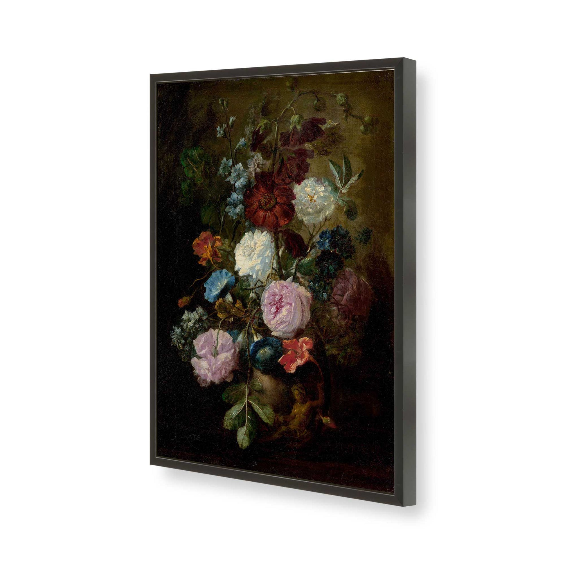 [Color:Satin Black], Picture of art in a Satin Black frame of the corner