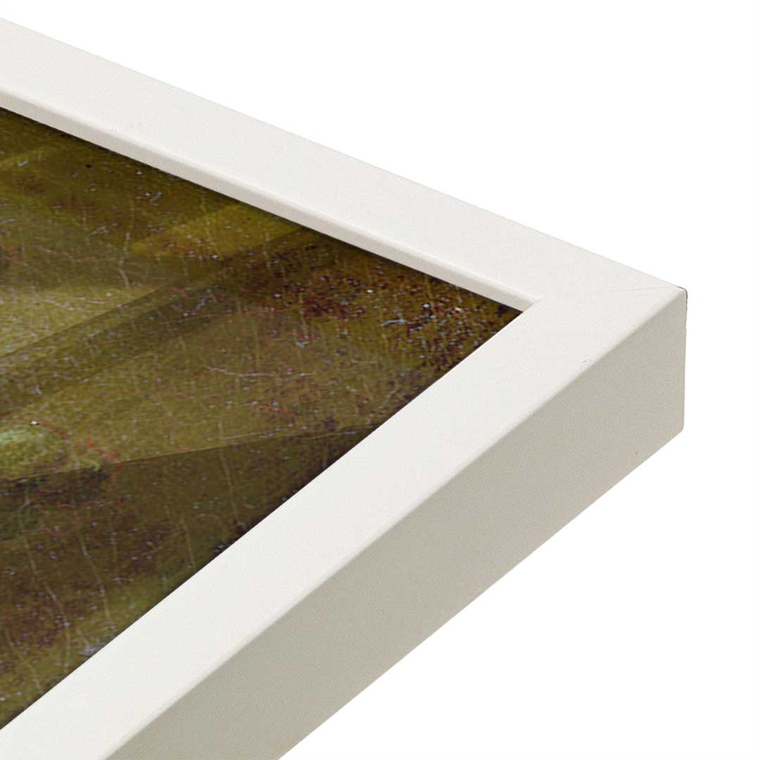 [Color:Opaque White], Picture of art in a Opaque White frame at an angle