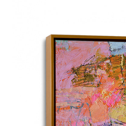 [Color:Polished Gold], Picture of art in a Polished Gold frame at an angle