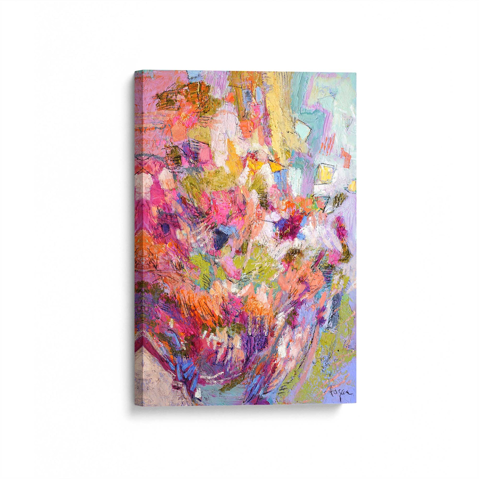 [Color:Stretched Canvas], Picture of art at an angle