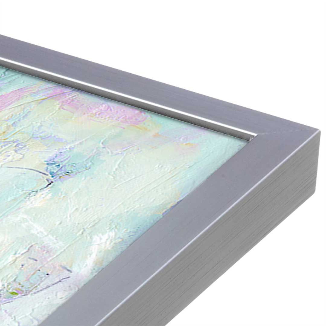 [Color:Polished Chrome], Picture of art in a Polished Chrome frame at an angle