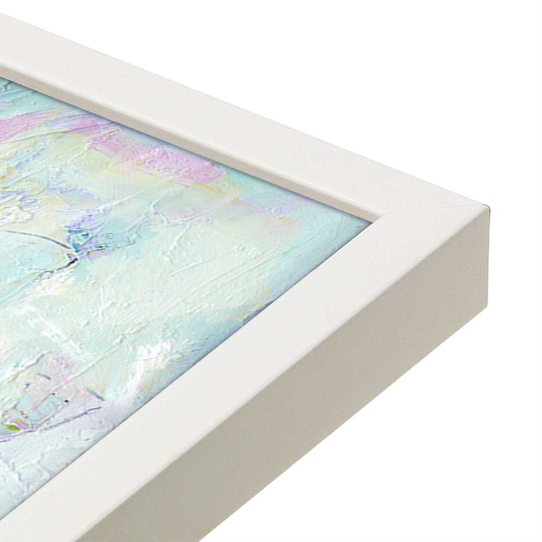 [Color:Opaque White], Picture of art in a Opaque White frame at an angle