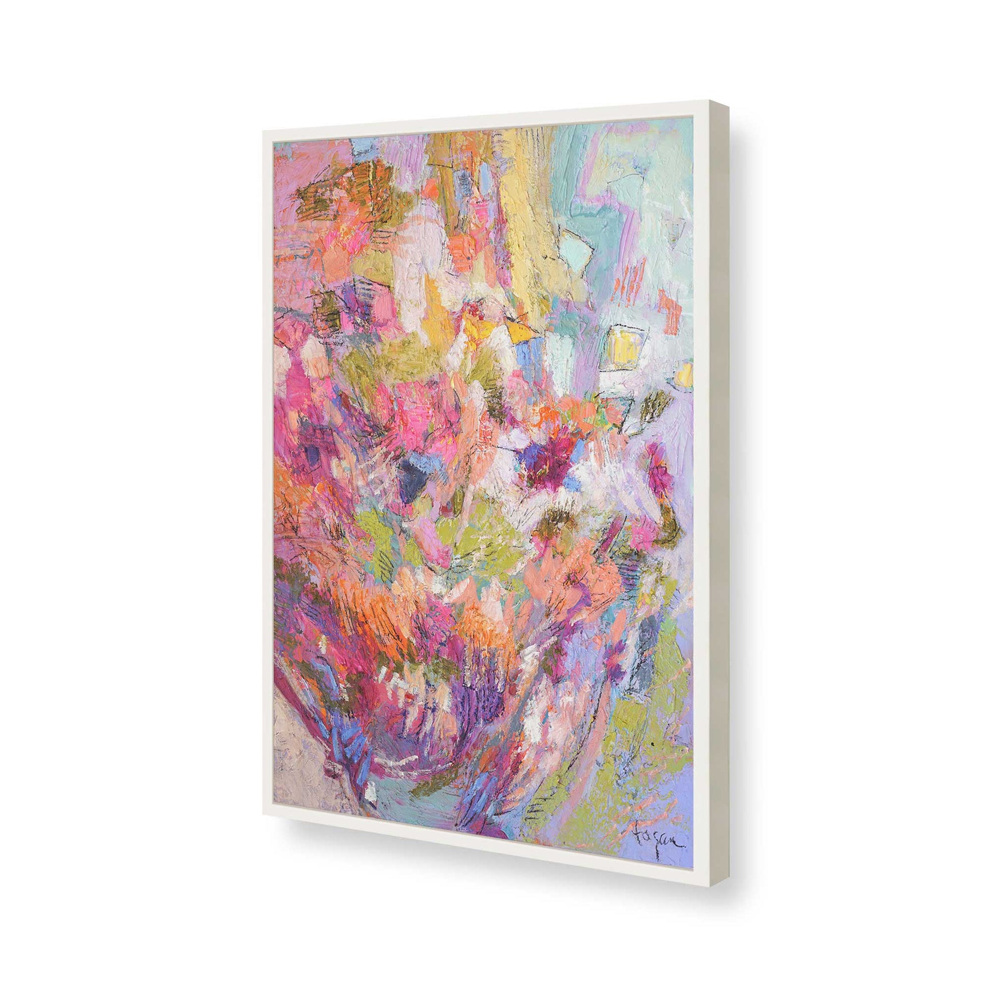 [Color:Opaque White], Picture of art in a Opaque White frame of the corner