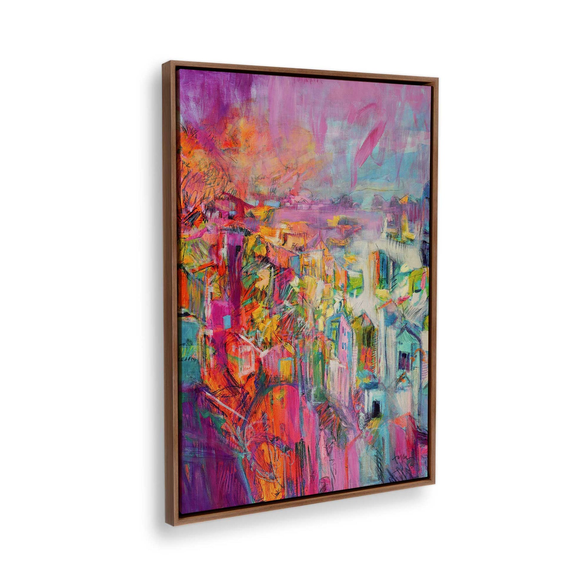 [Color:Walnut], Picture of the corner of the art