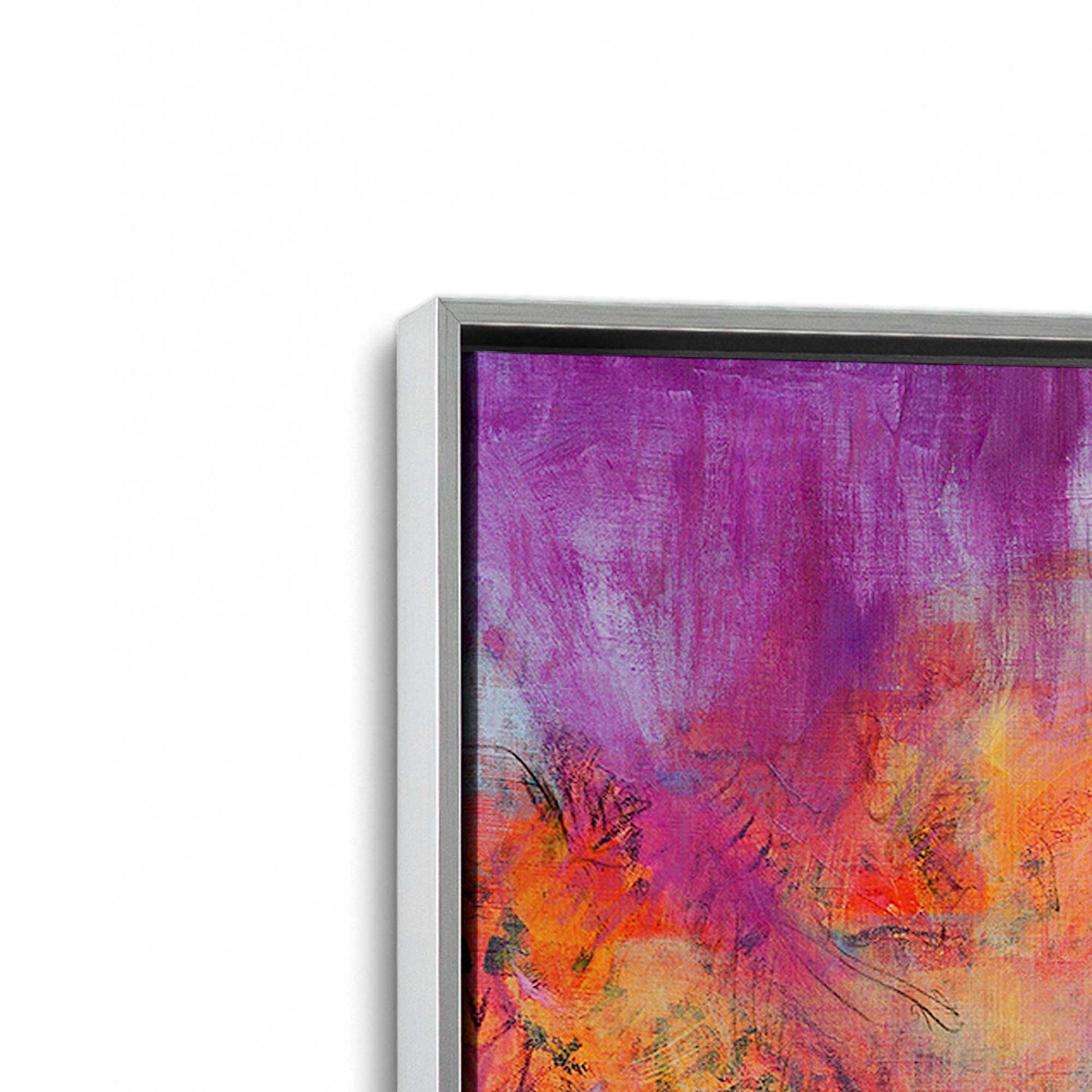 [Color:Polished Chrome], Picture of art in a Polished Chrome frame at an angle