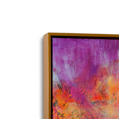 [Color:Polished Gold], Picture of art in a Polished Gold frame at an angle