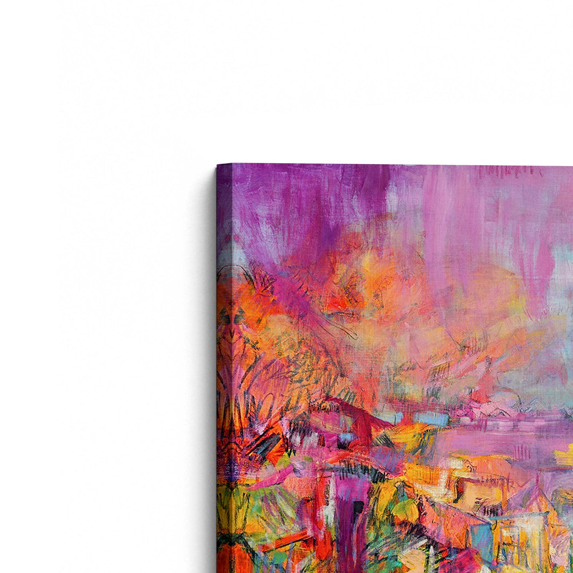 [Color:Stretched Canvas], Picture of the corner of the art