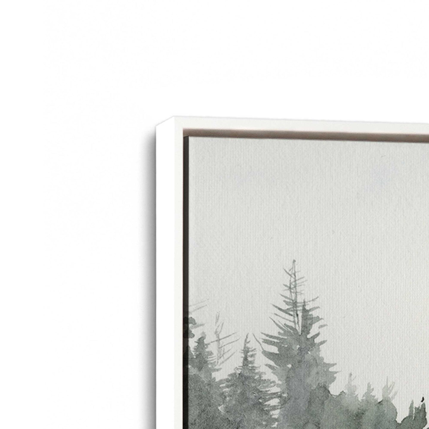[Color:Opaque White], Picture of art in a White frame at an angle