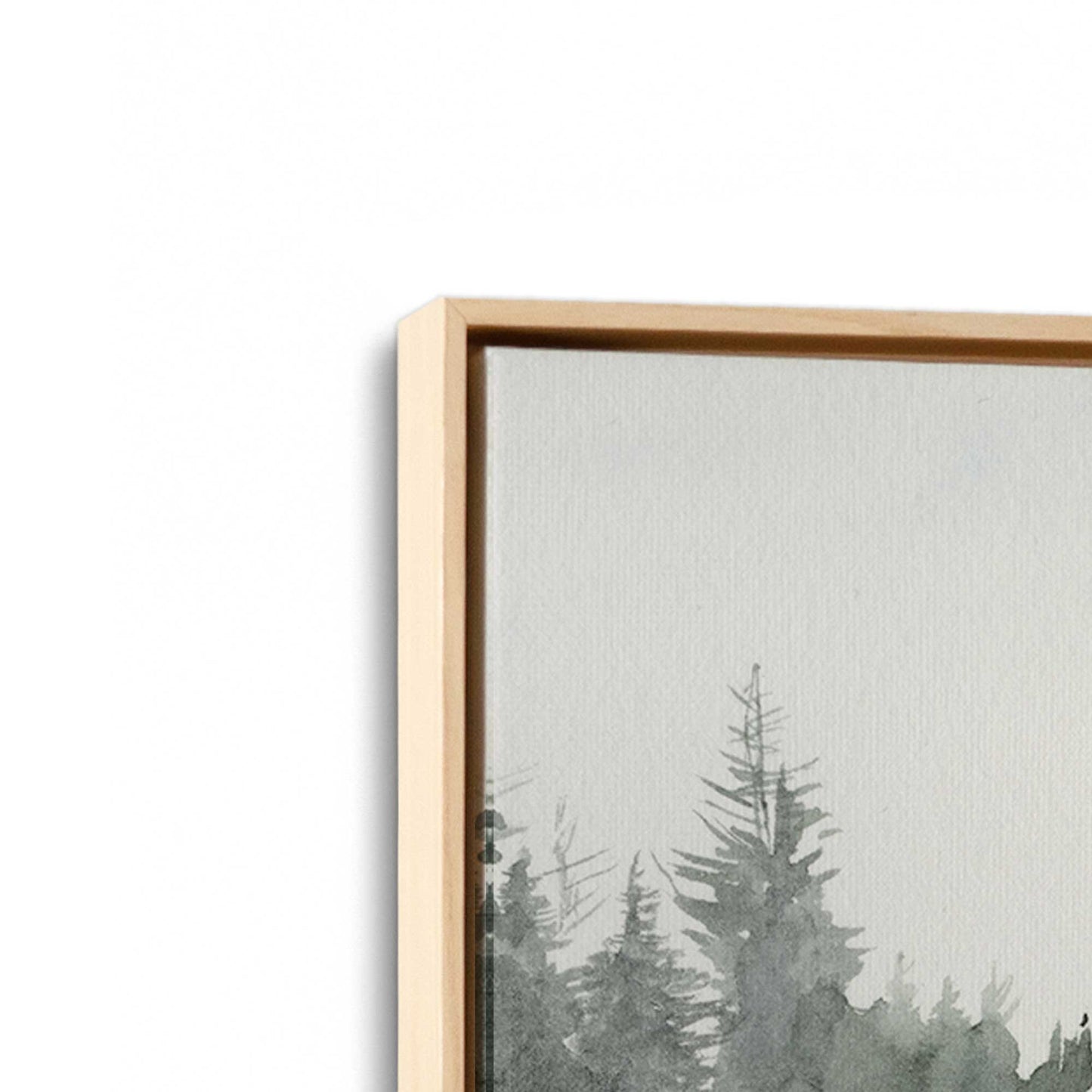 [Color:American Maple], Picture of art in a American Maple frame at an angle
