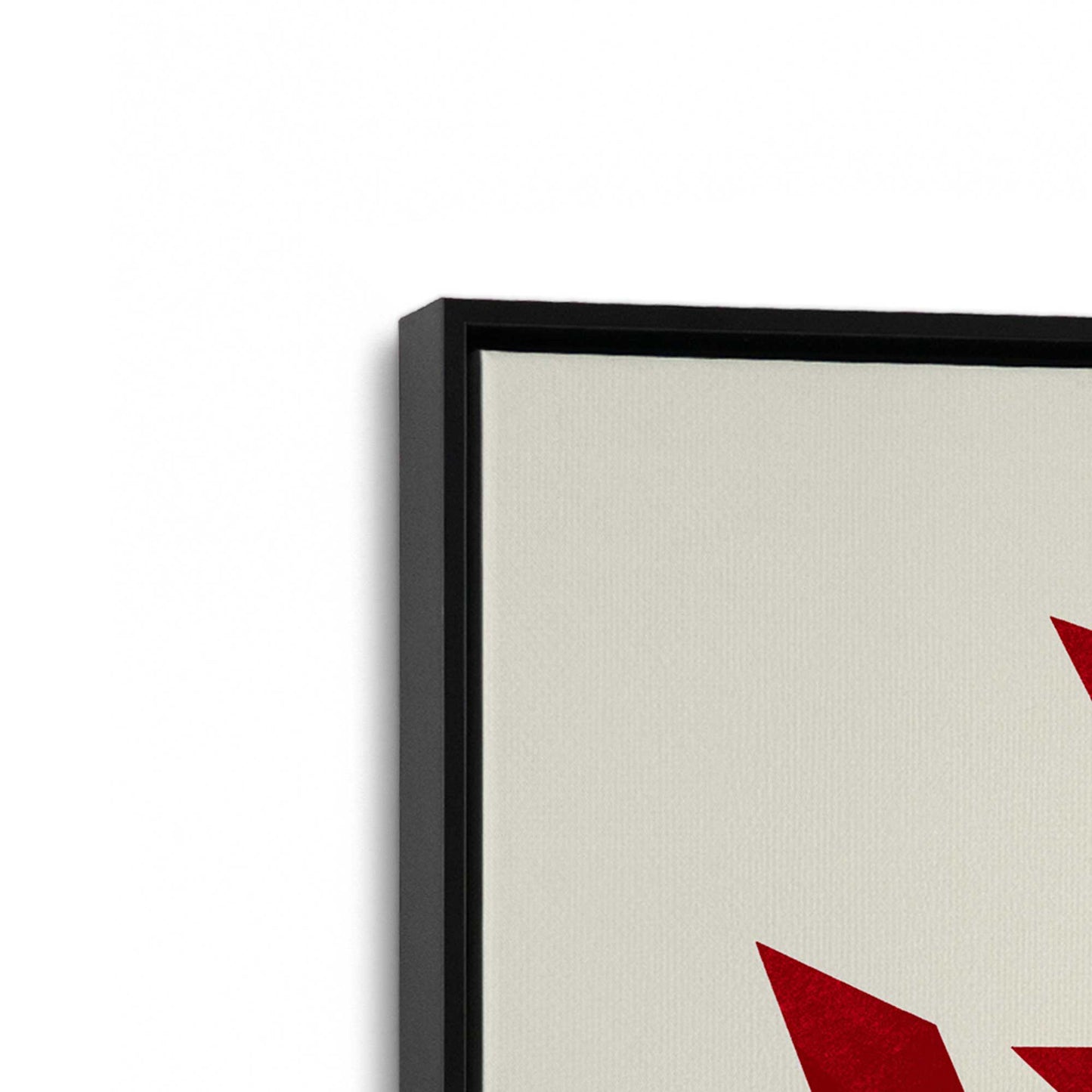 [Color:Satin Black], Picture of art in a Satin Black frame at an angle