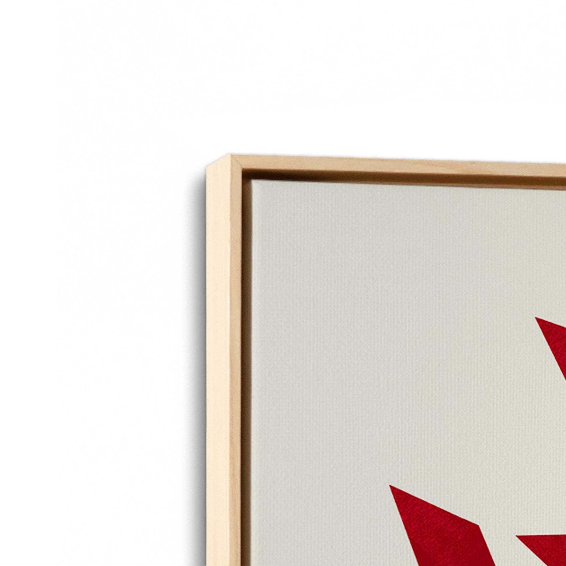 [Color:American Maple], Picture of art in a American Maple frame at an angle