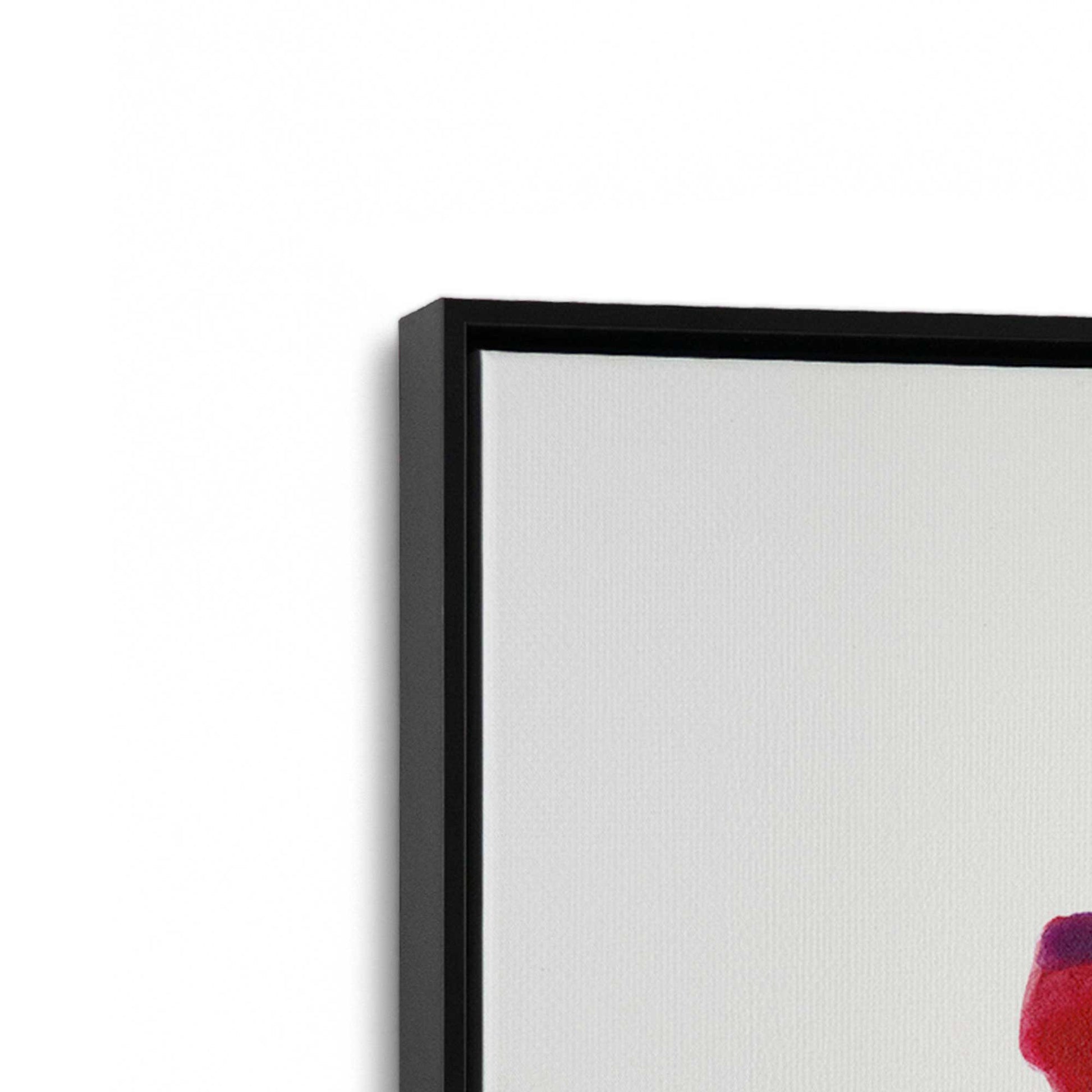 [Color:Satin Black], Picture of art in a Satin Black frame at an angle