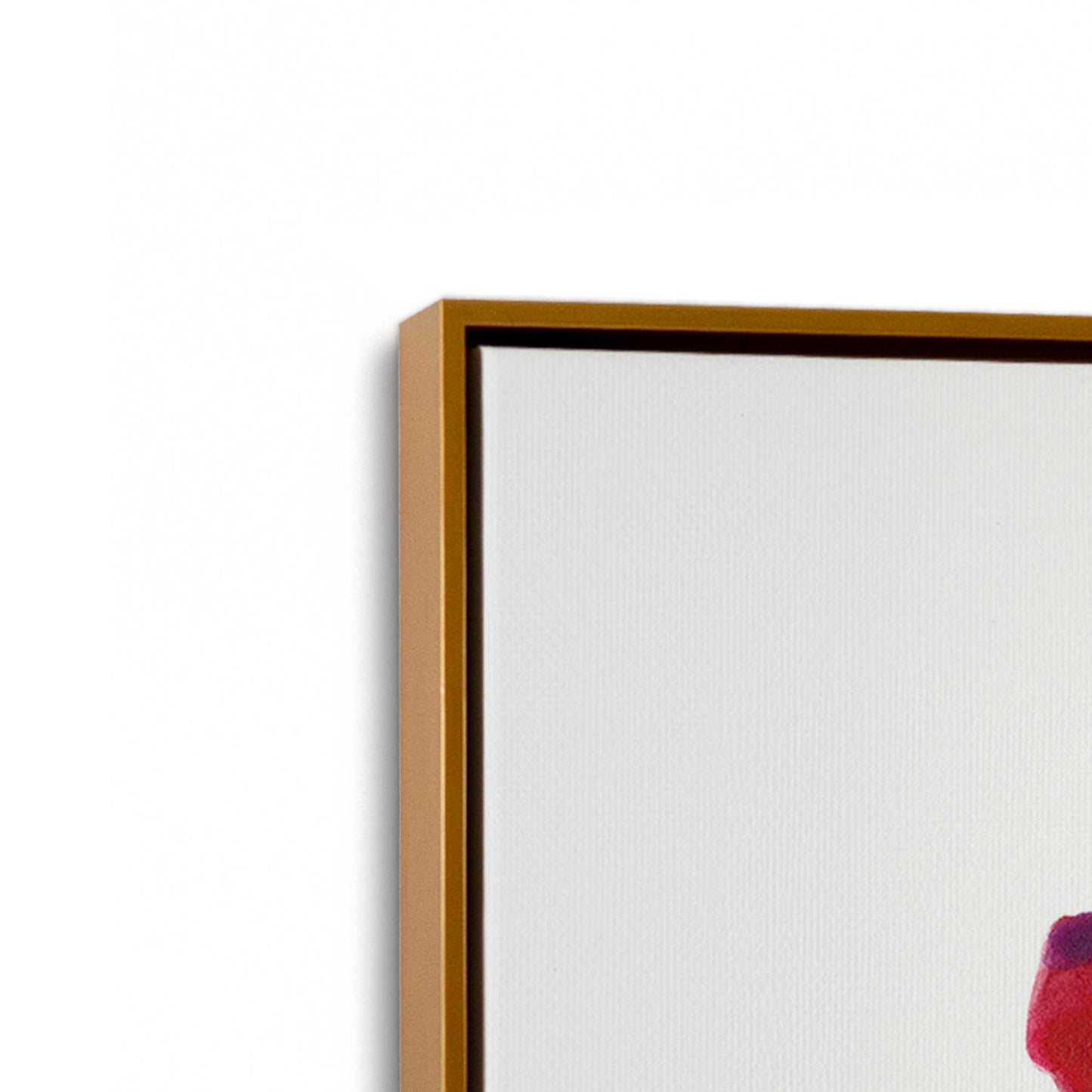 [Color:Polished Gold], Picture of art in a Polished Gold frame at an angle