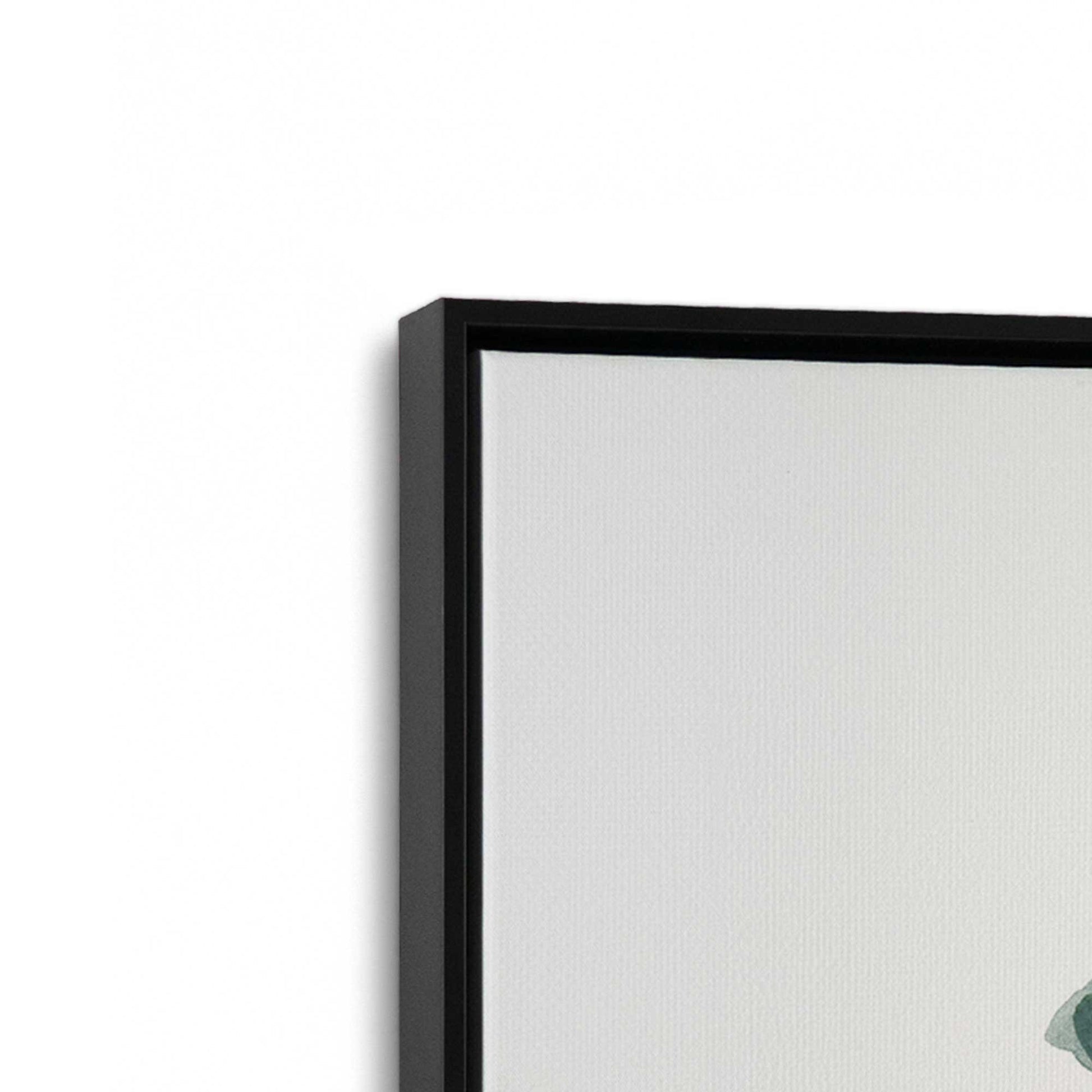 [Color:Satin Black], Picture of art in a Satin Black frame at an angle