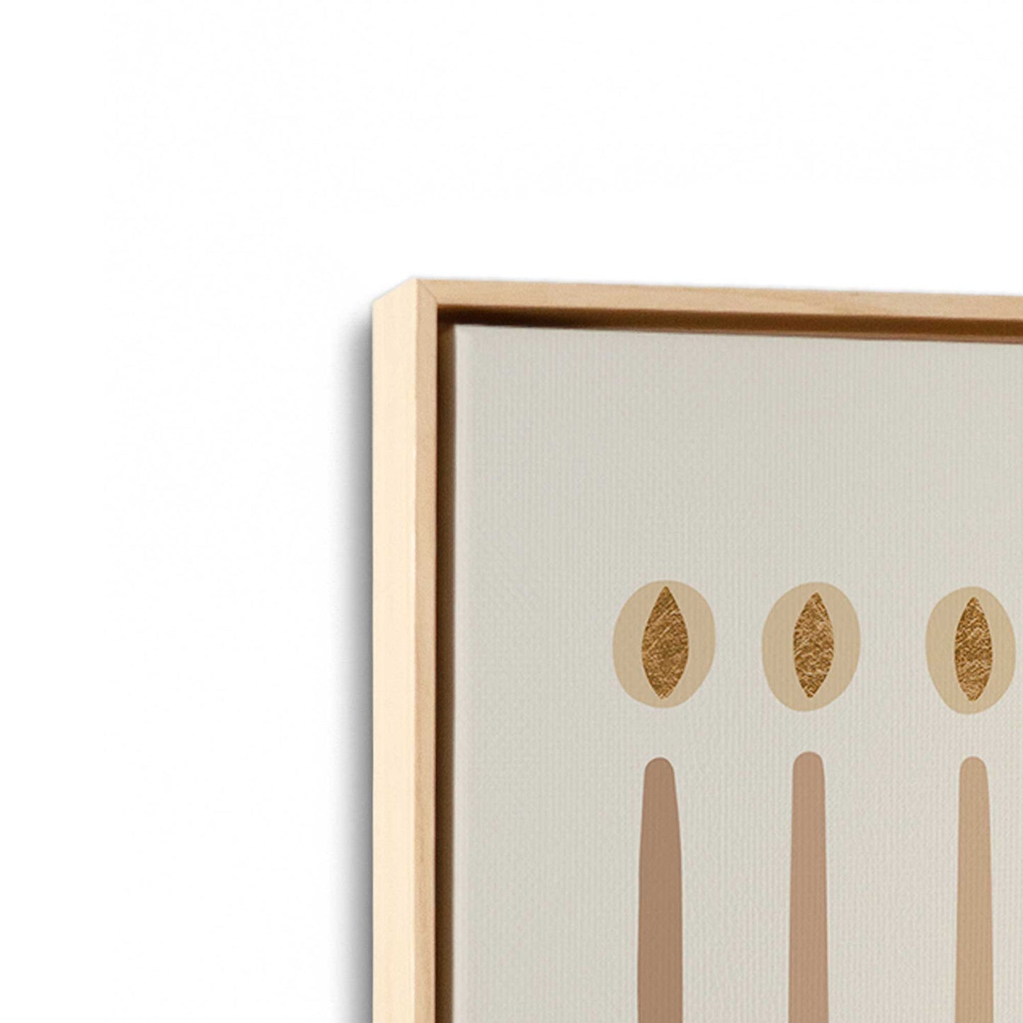 [Color:American Maple], Picture of art in a American Maple frame at an angle