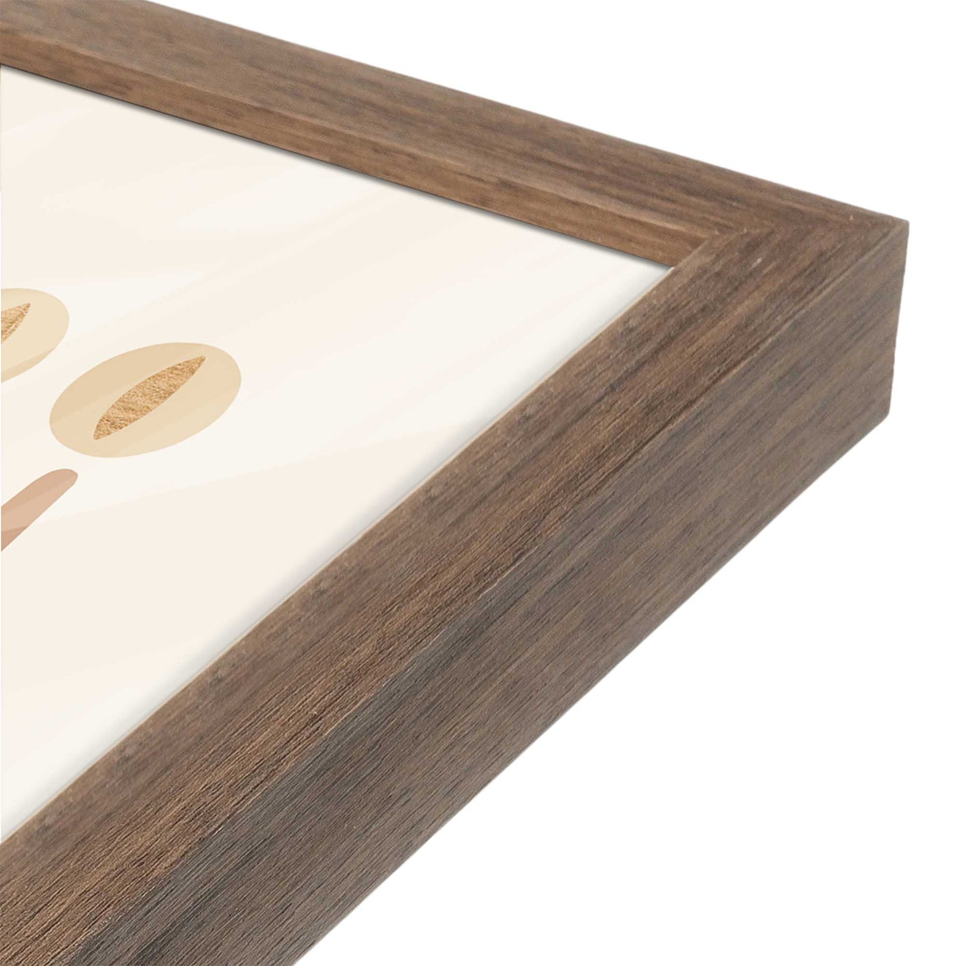 [Color:Walnut], Picture of art in a Walnut frame at an angle